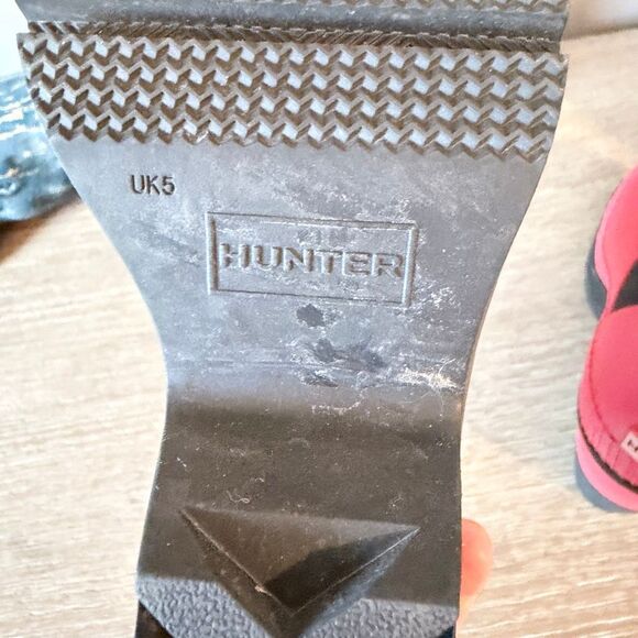 Hunter Wedge Wellington Rain Boots in Red/Black Size UK5 / US 7 - Picture 5 of 6